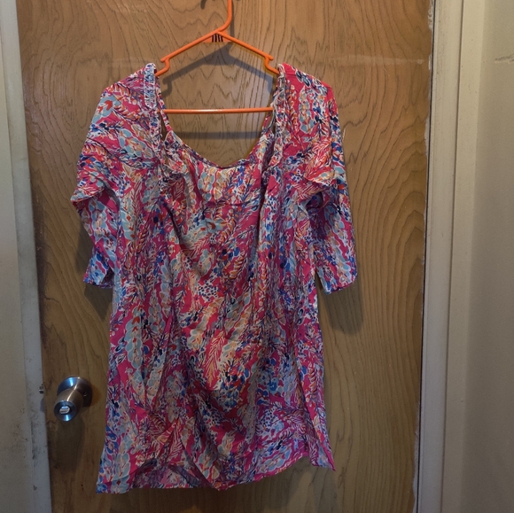 Floral Print Cold Shoulder - Picture 5 of 6